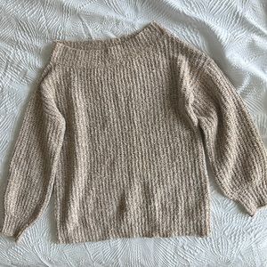 Cream off the shoulder sweater